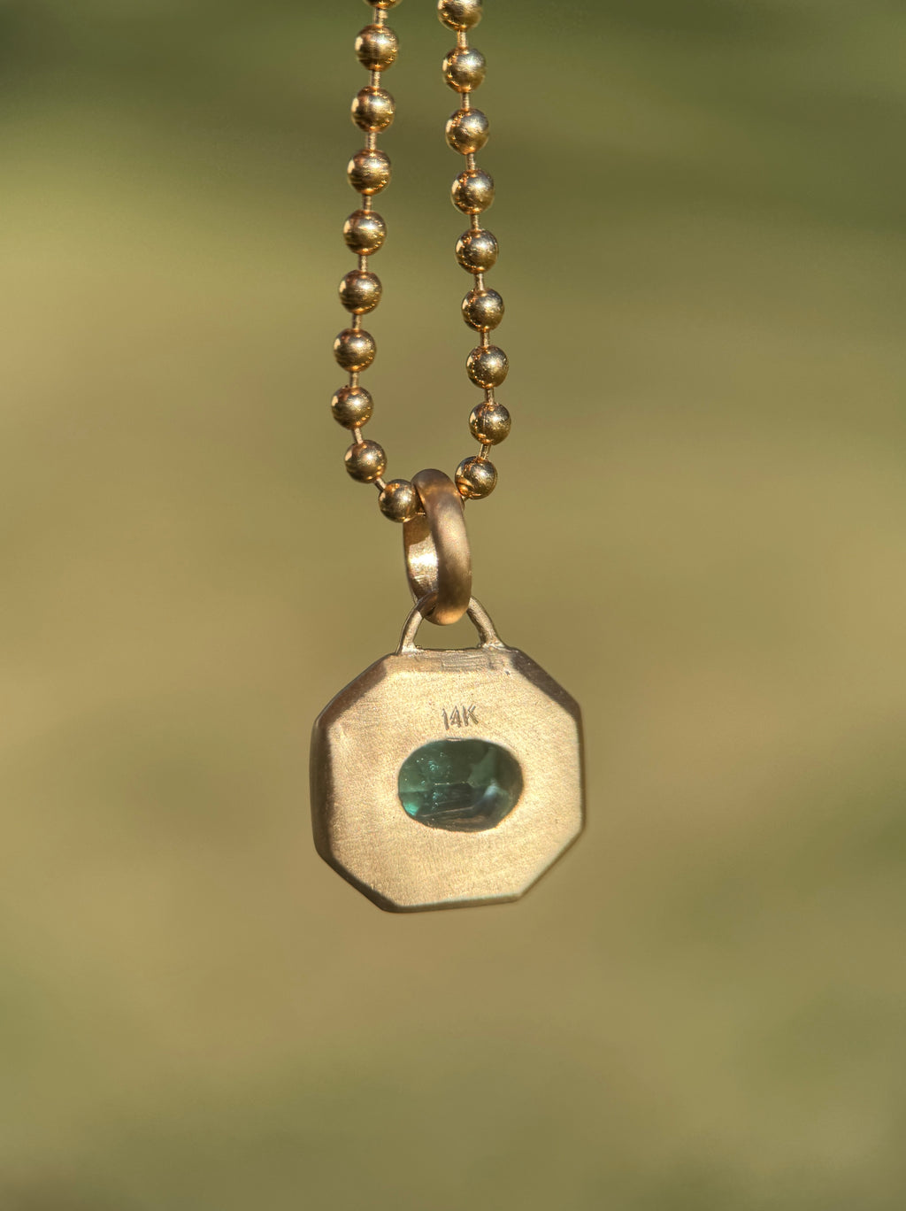 Emerald frame pendant