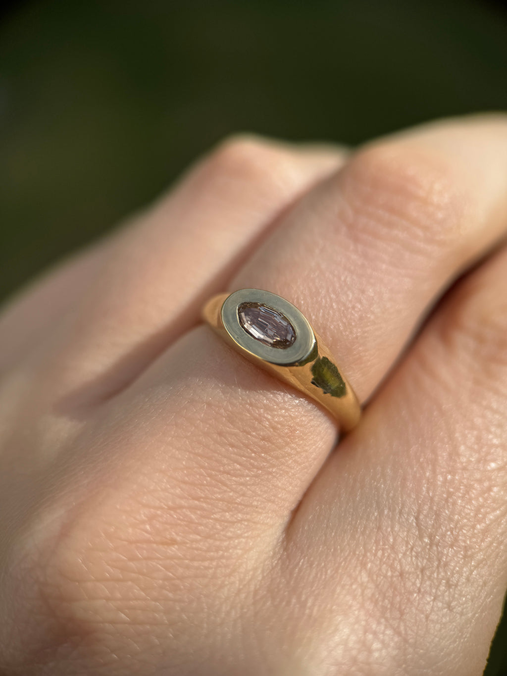 Moval diamond signet (size 6.75)