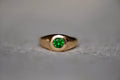 Tsavorite pinky signet ring (size 3.5)