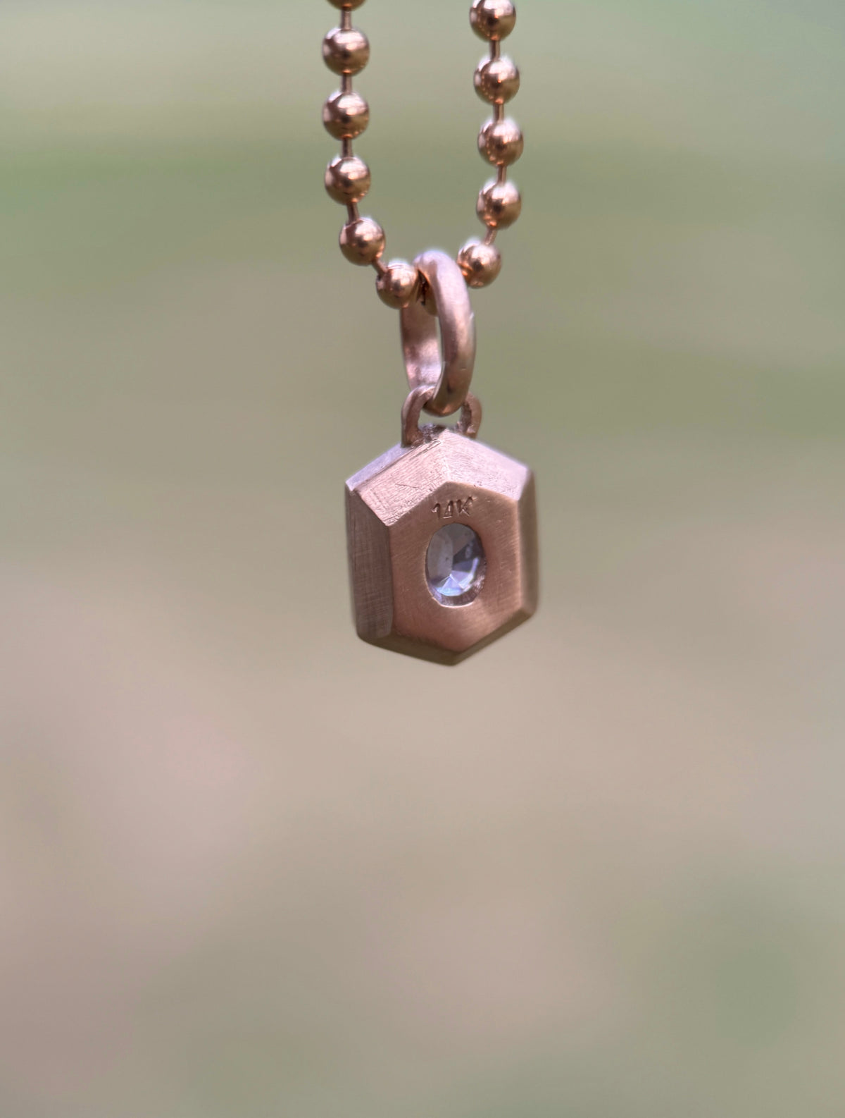 Eden pendant: Silver lavender sapphire