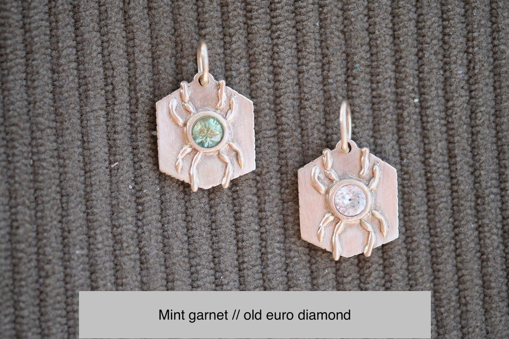 Gold Charlotte pendant (choose your stone)
