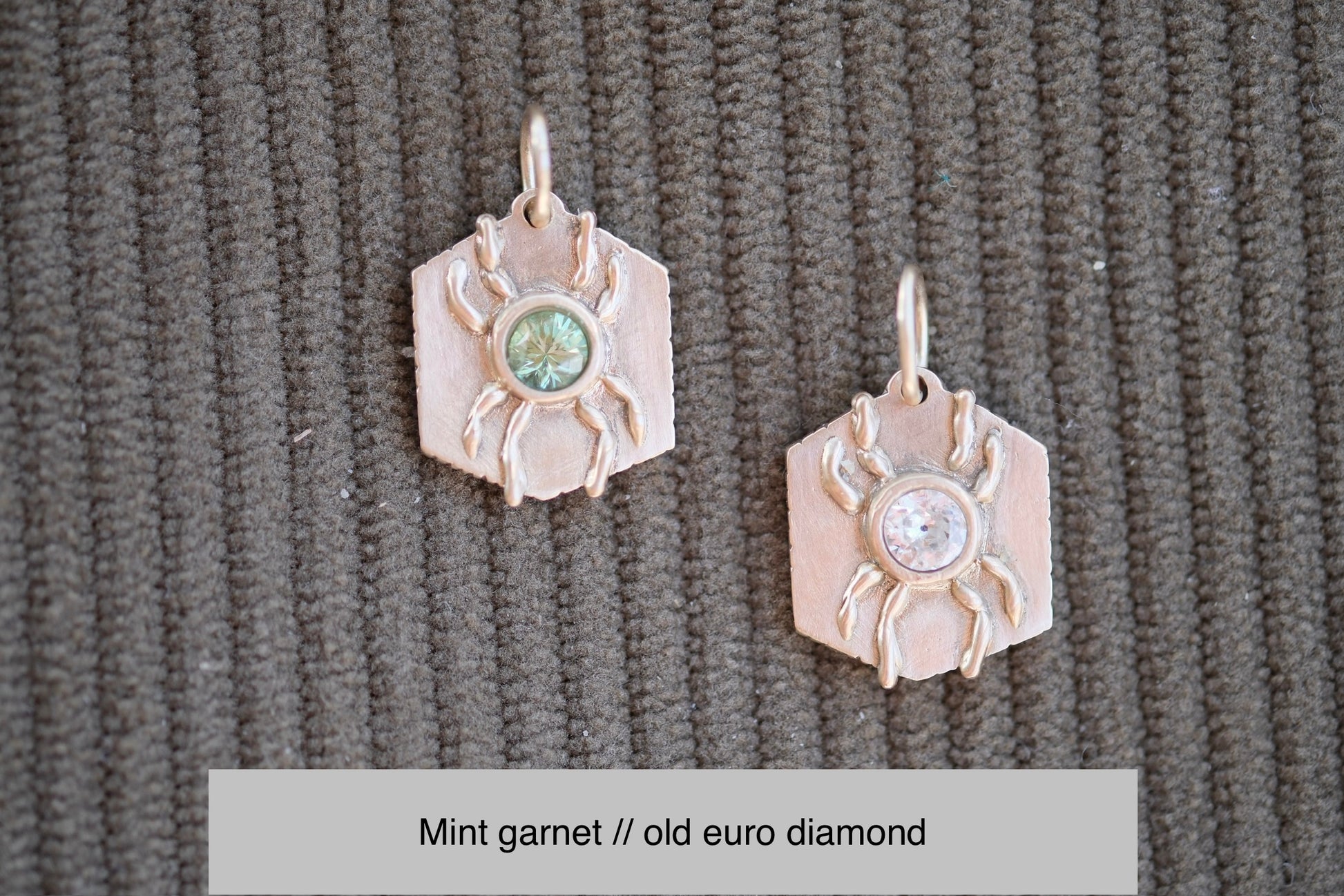 Gold Charlotte pendant (choose your stone)