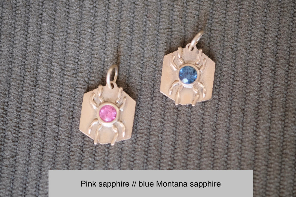 Gold Charlotte pendant (choose your stone)