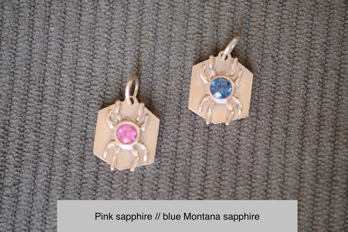 Gold Charlotte pendant (choose your stone)