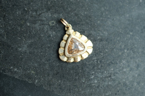 0.97ct trillion diamond fluted pendant