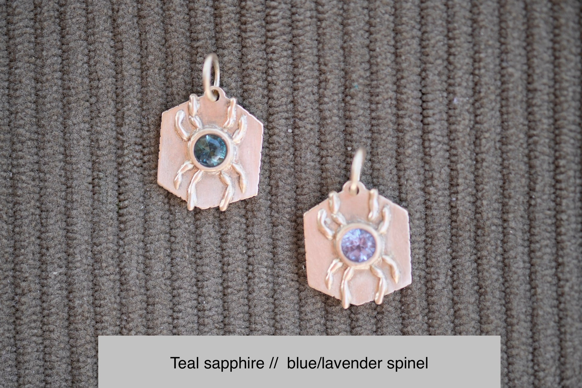 Gold Charlotte pendant (choose your stone)