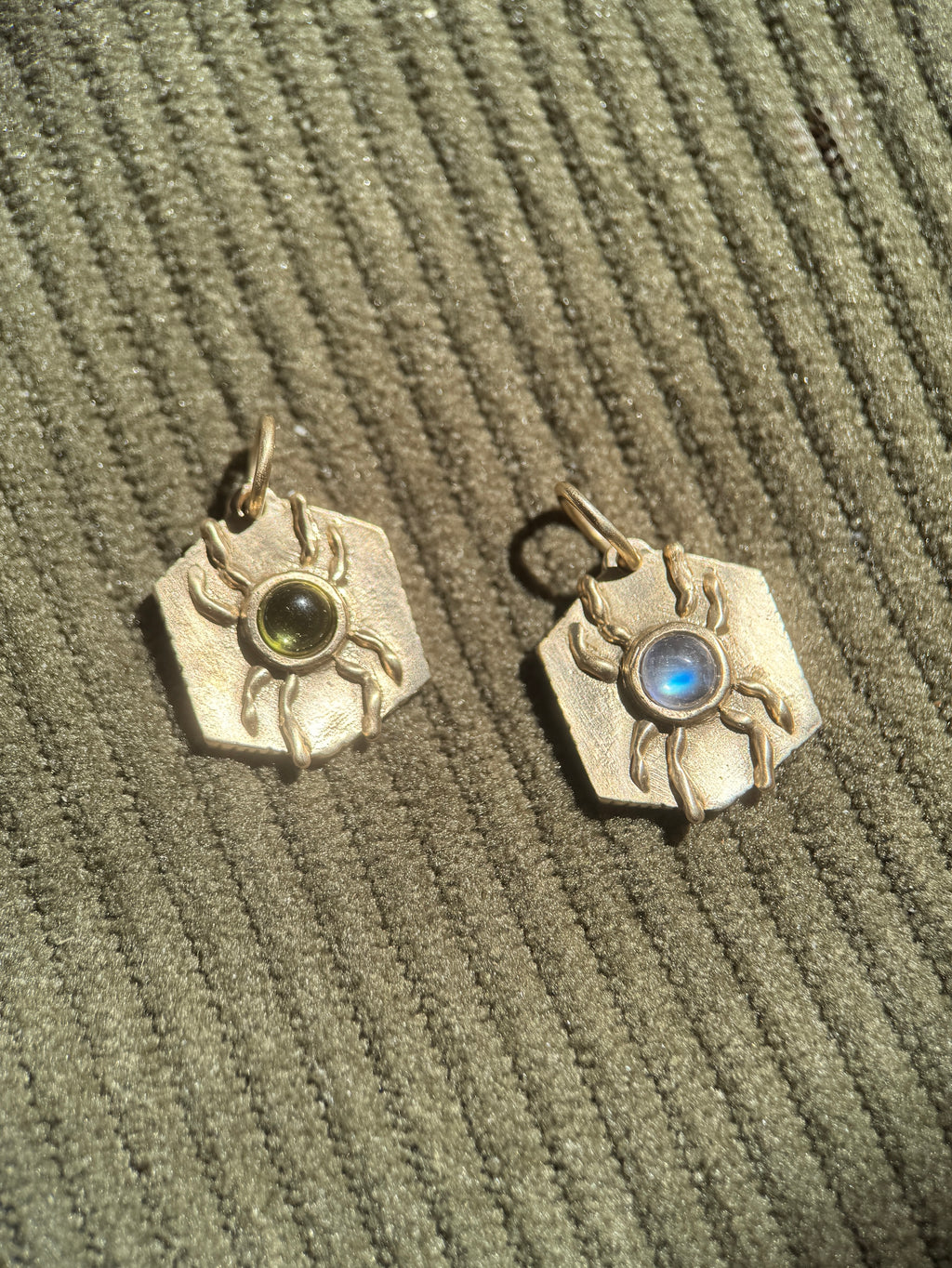 Gold Charlotte pendant (choose your stone)