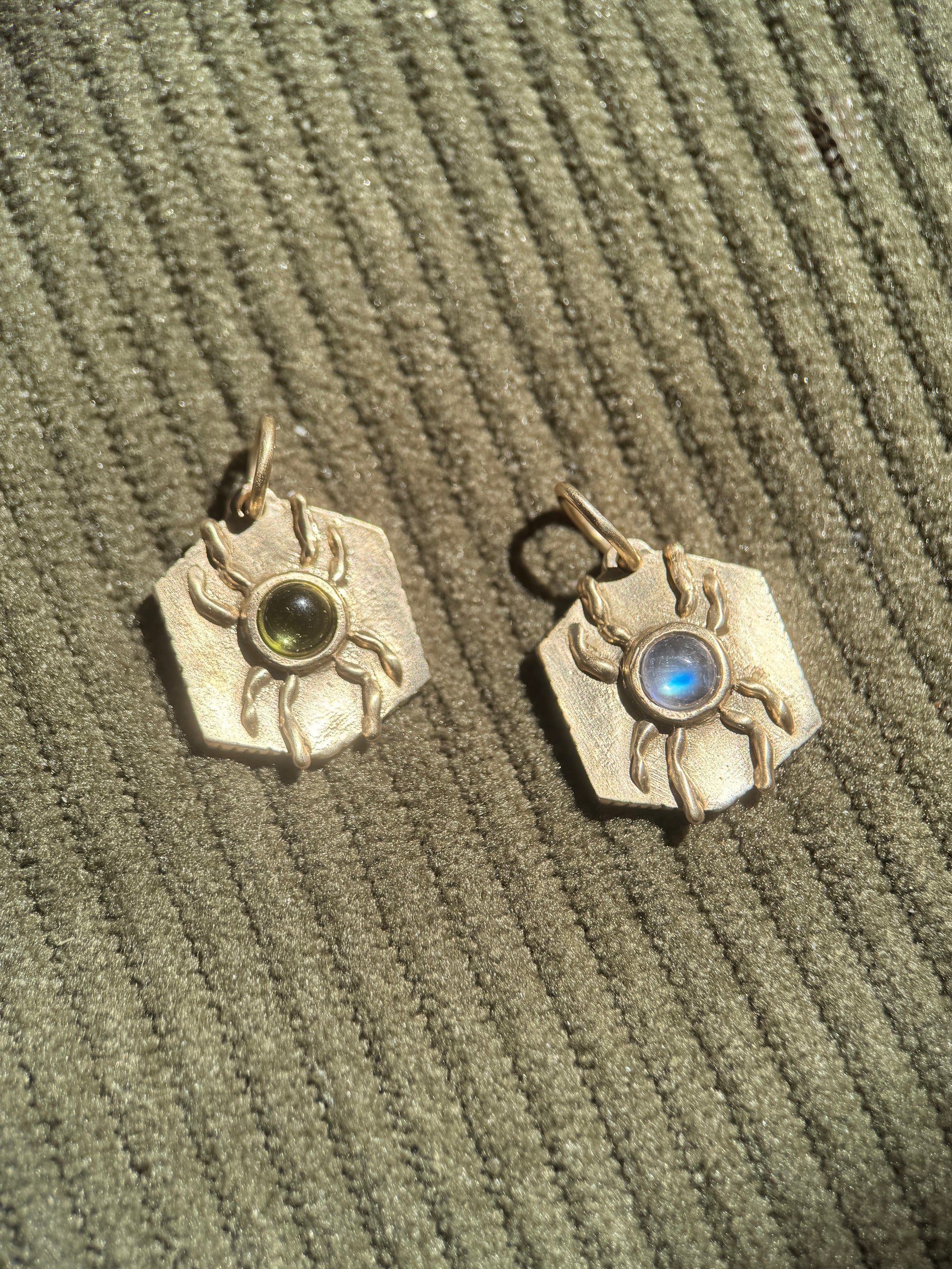 Gold Charlotte pendant (choose your stone)