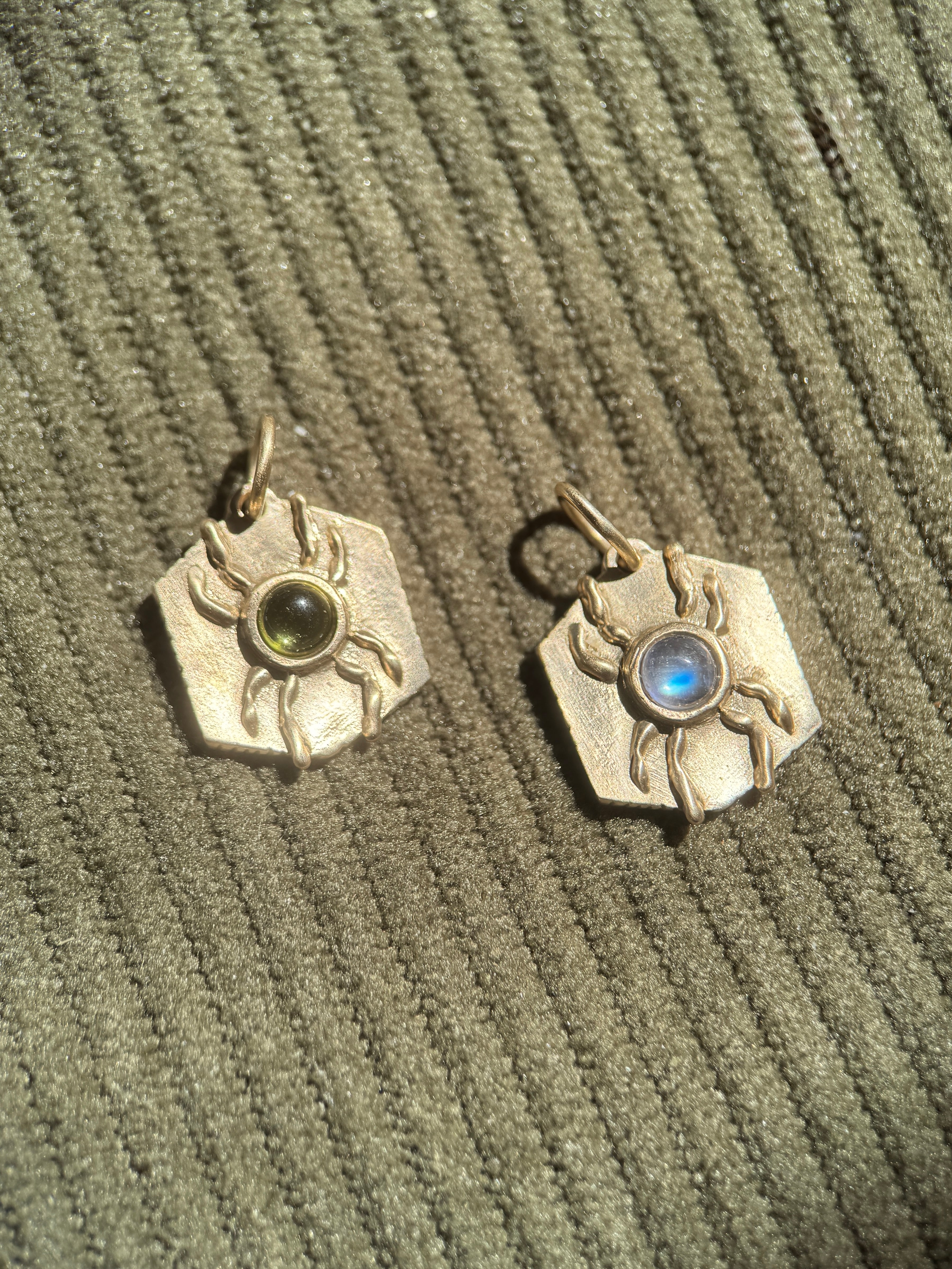 Gold Charlotte pendant (choose your stone)