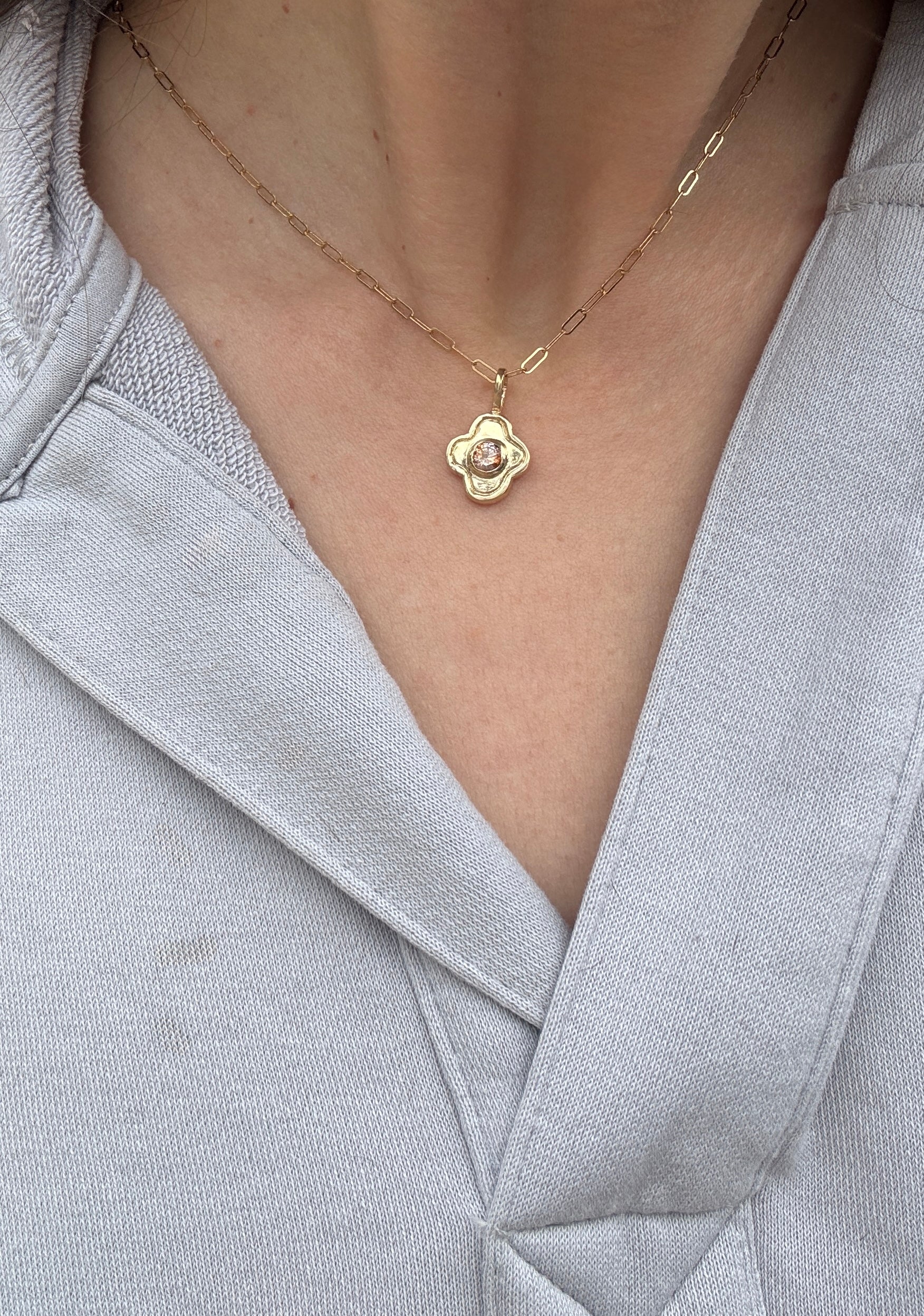 Montana sapphire cloud pendant