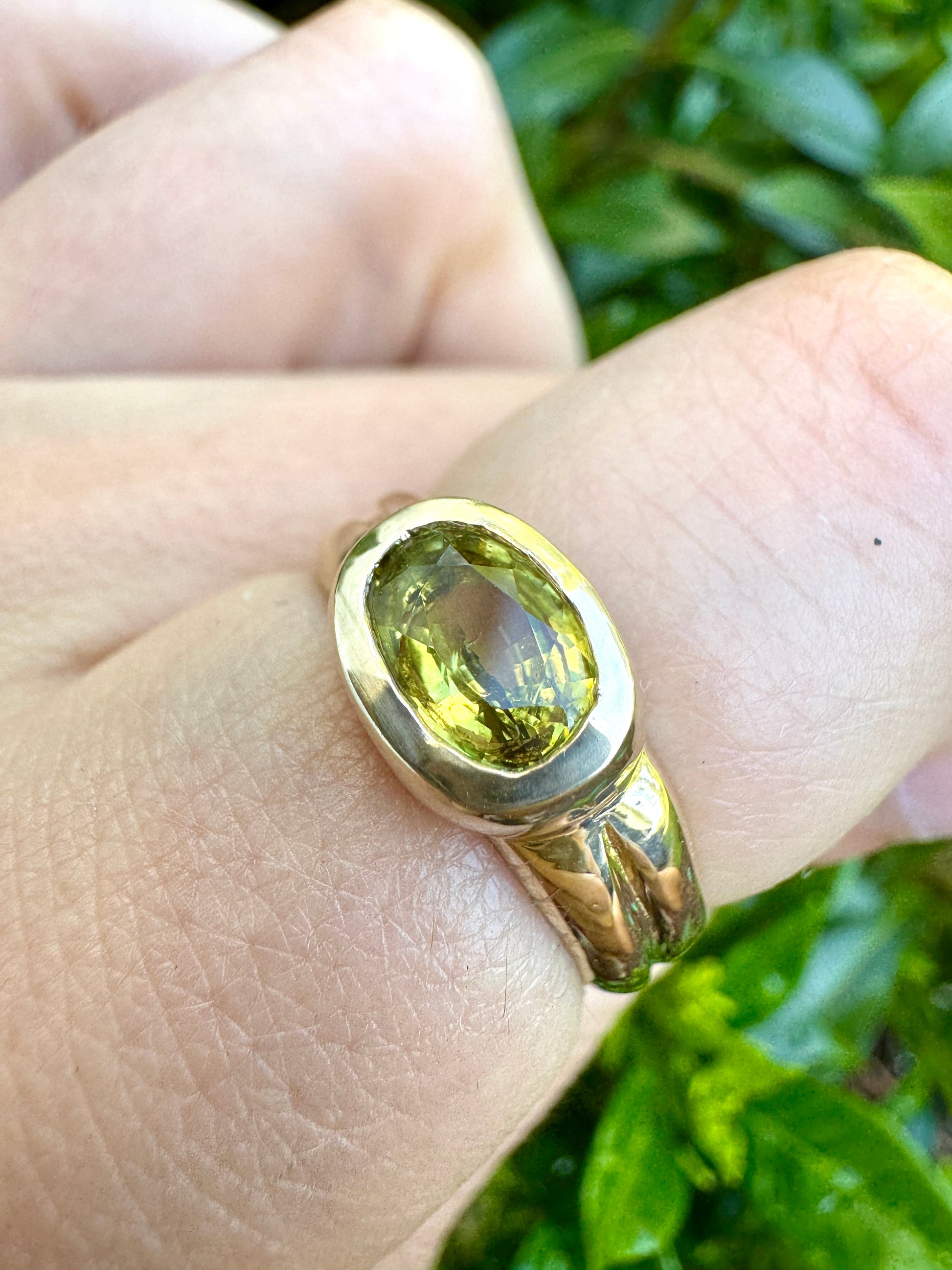 Eterna ring: Chrysoberyl (Size 7.25 - ready to ship) - Mellis Fine