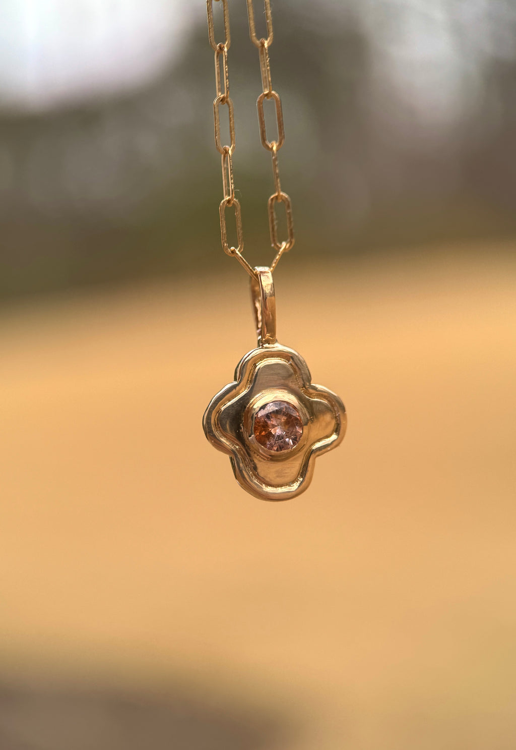 Montana sapphire cloud pendant