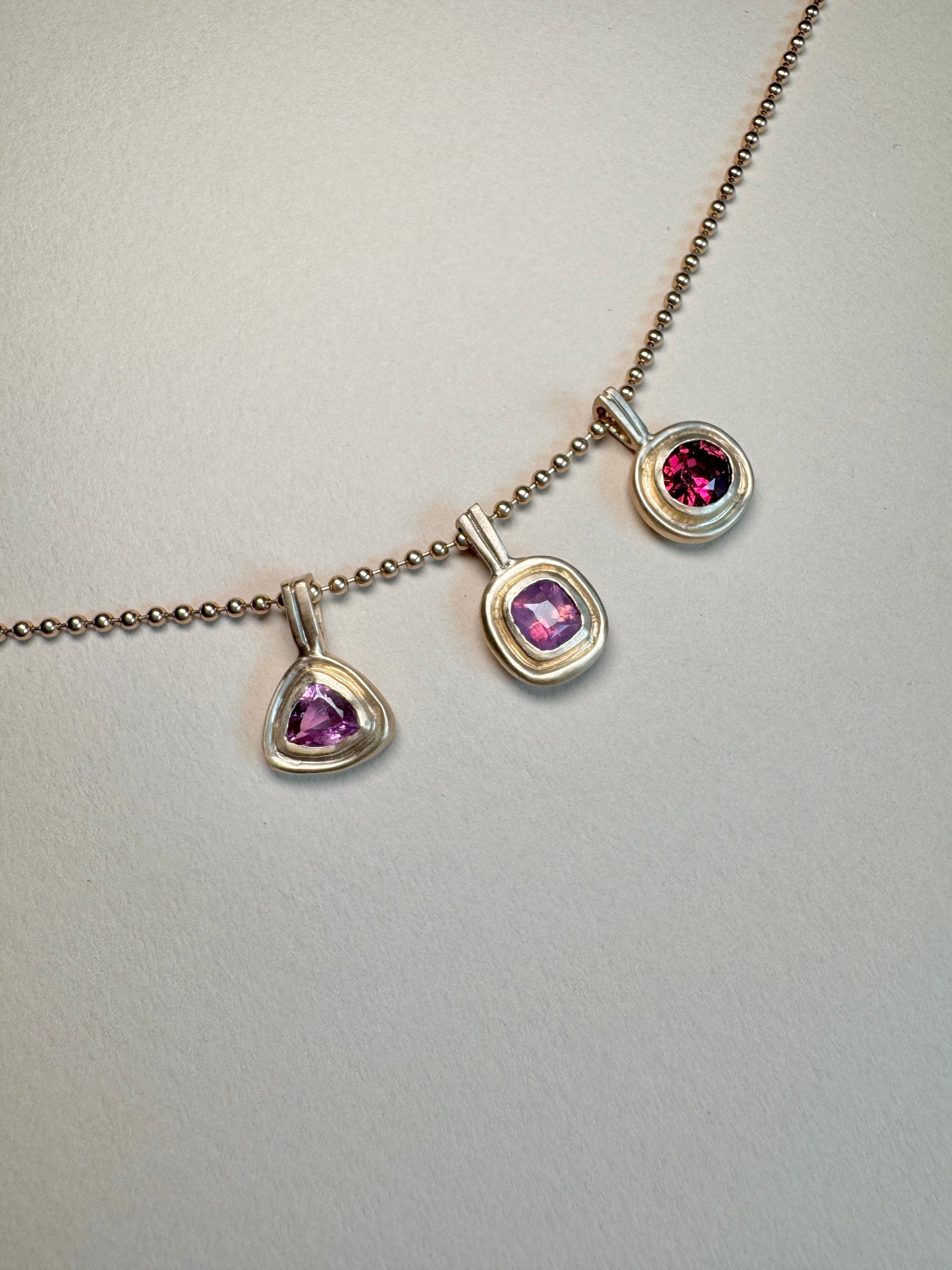 Eterna pendant: trillion sapphire