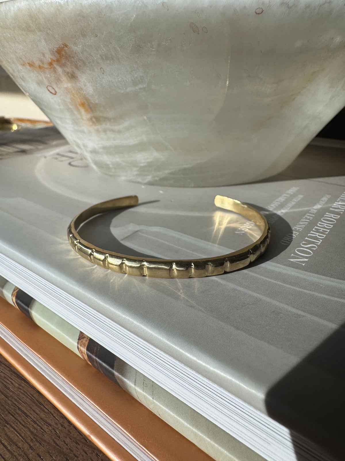 14k fluted bracelet cuff