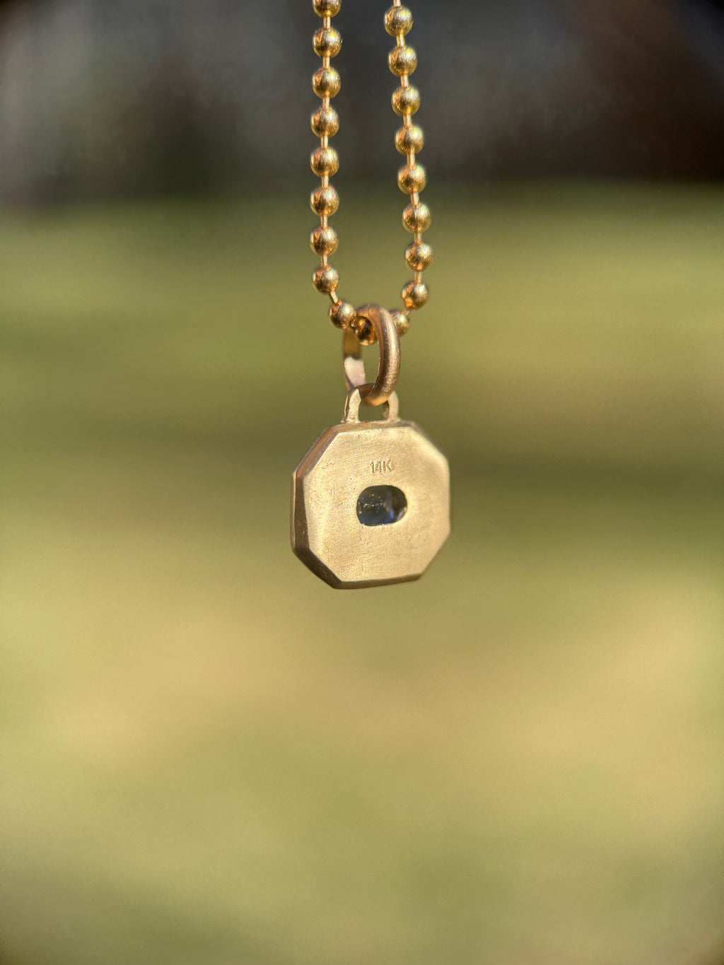 Parti sapphire frame pendant