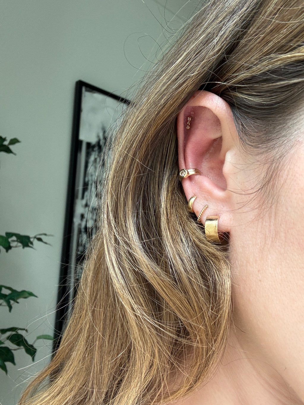 Eterna gemstone ear cuff