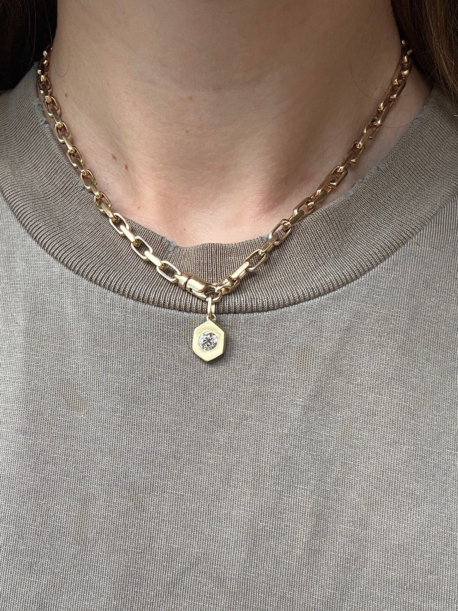 Eden pendant: Old euro diamond
