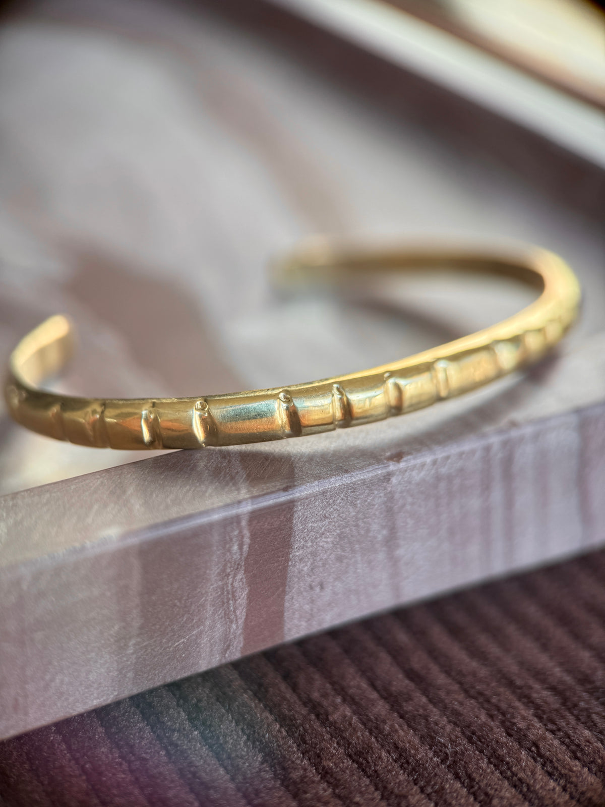 14k fluted bracelet cuff