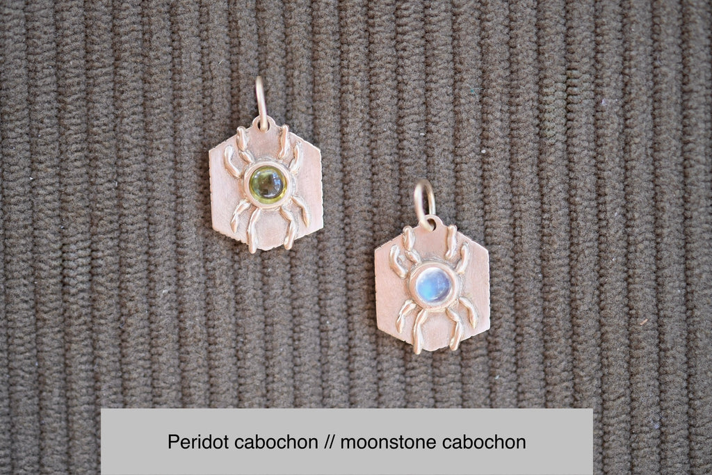 Gold Charlotte pendant (choose your stone)