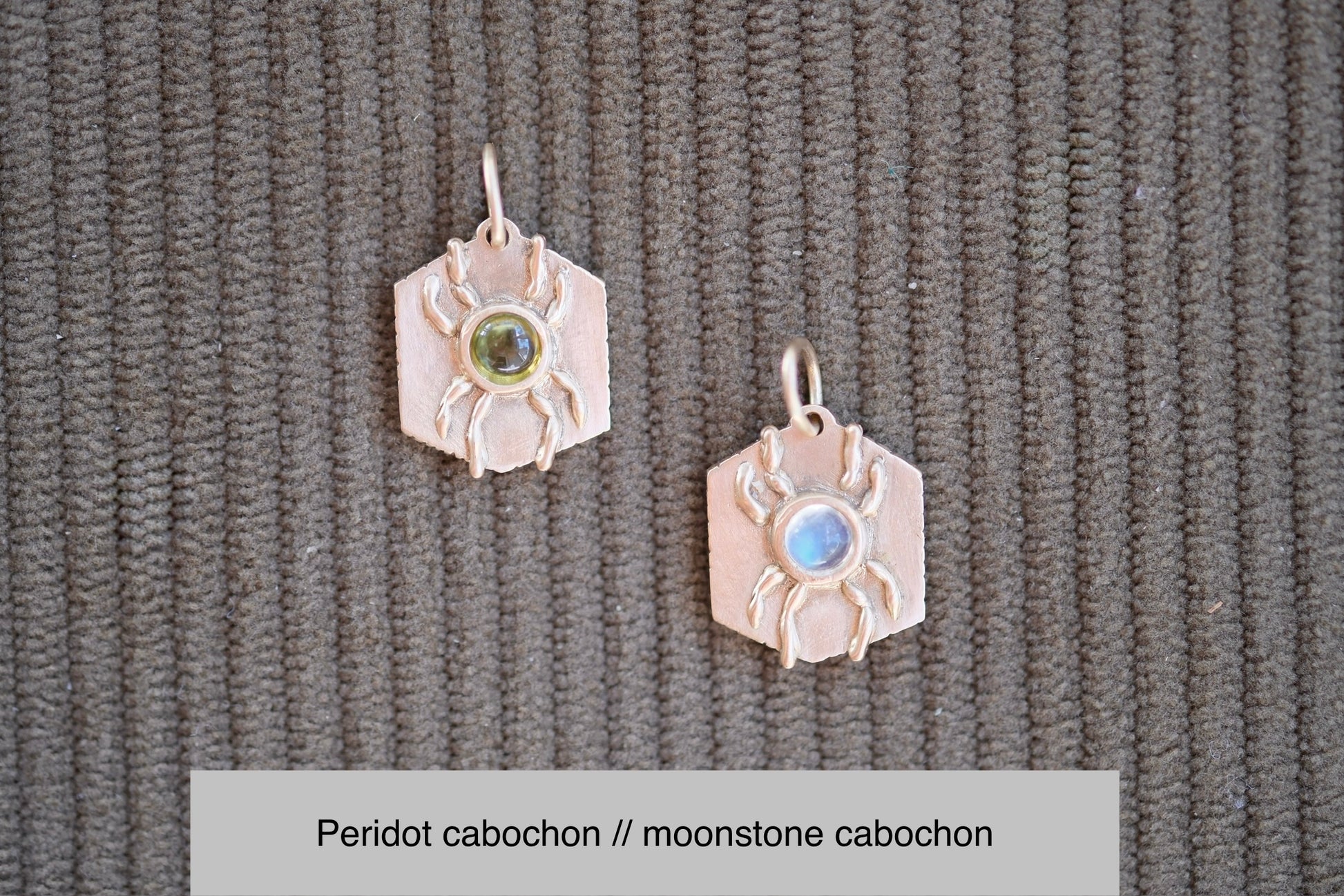 Gold Charlotte pendant (choose your stone)