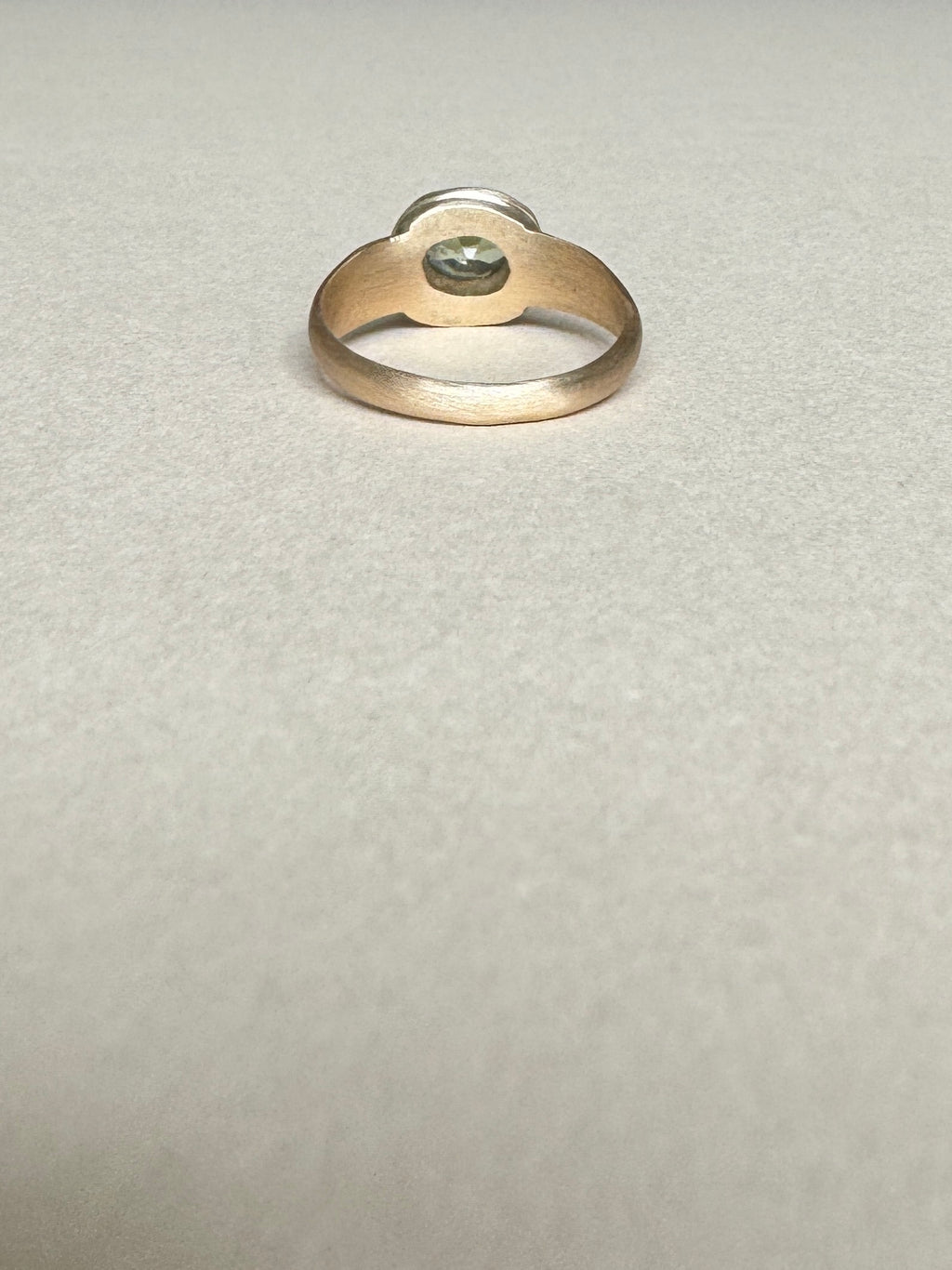 Amica Signet: Green Tourmaline (Size 7 - ready to ship) - Mellis Fine