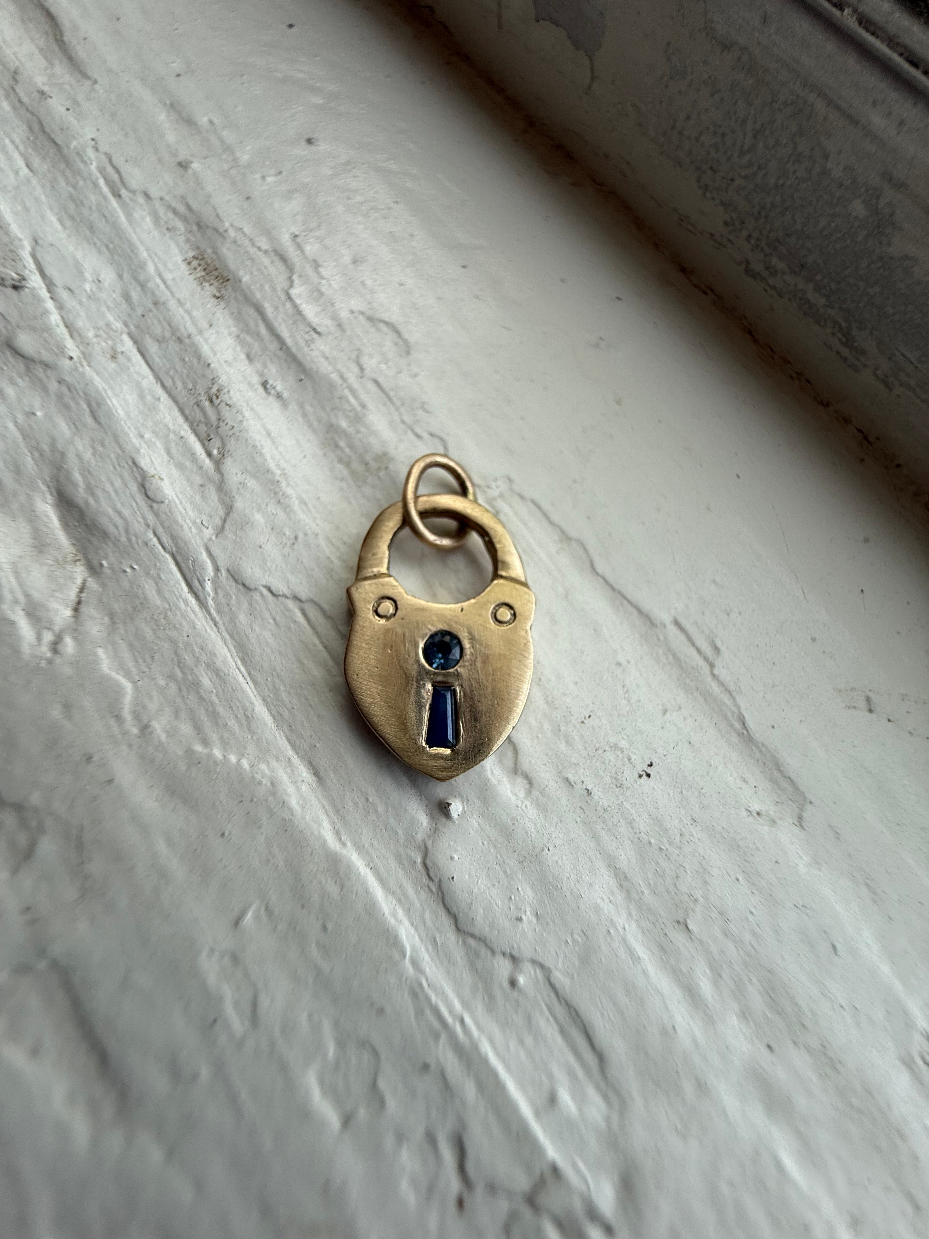 10k gold antique lock by mellow fine jewelry