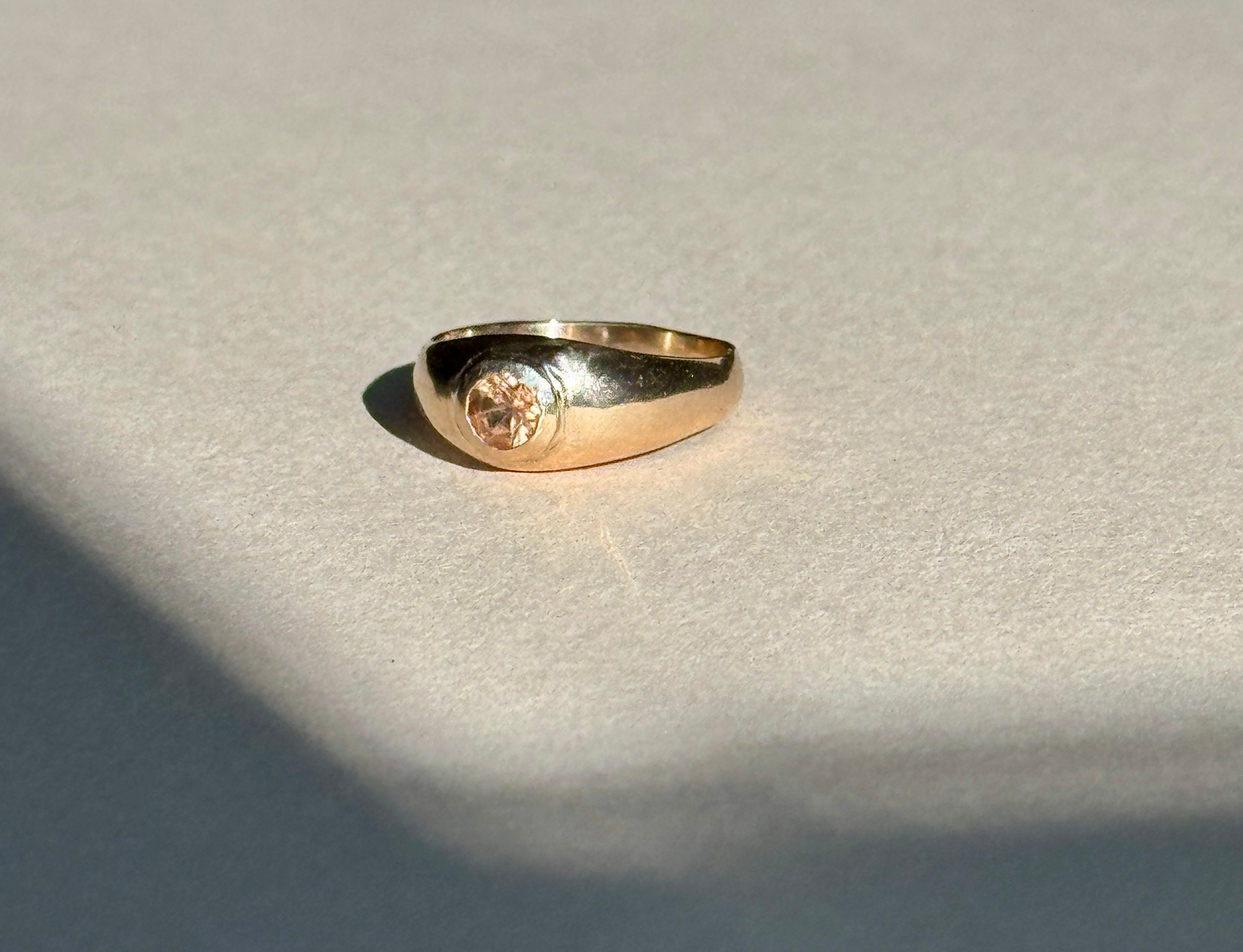 14k gold imperial topaz ring by Mellis fine jewelry