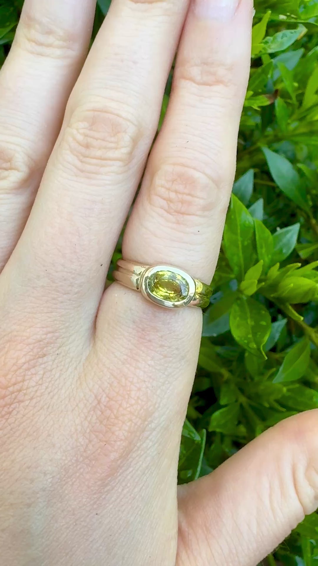 Eterna ring: Chrysoberyl (Size 7.25 - ready to ship)