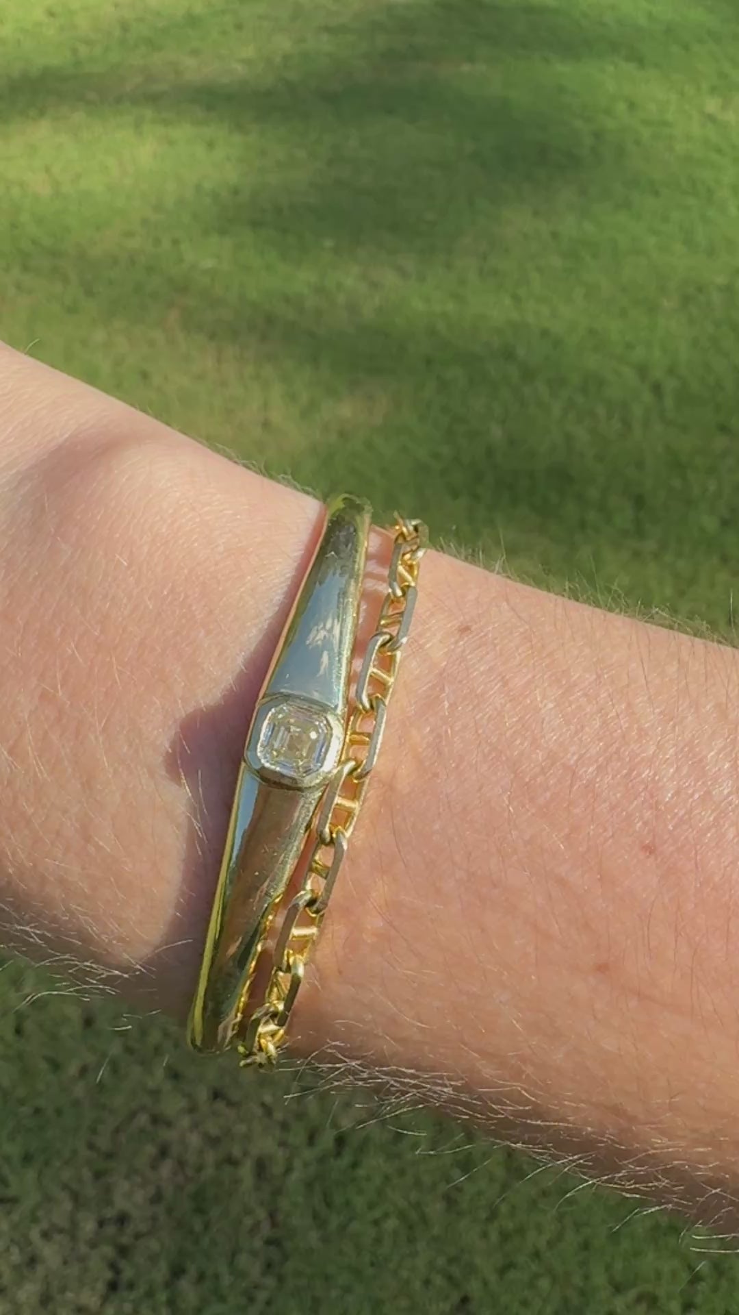 Diamond cuff bracelet