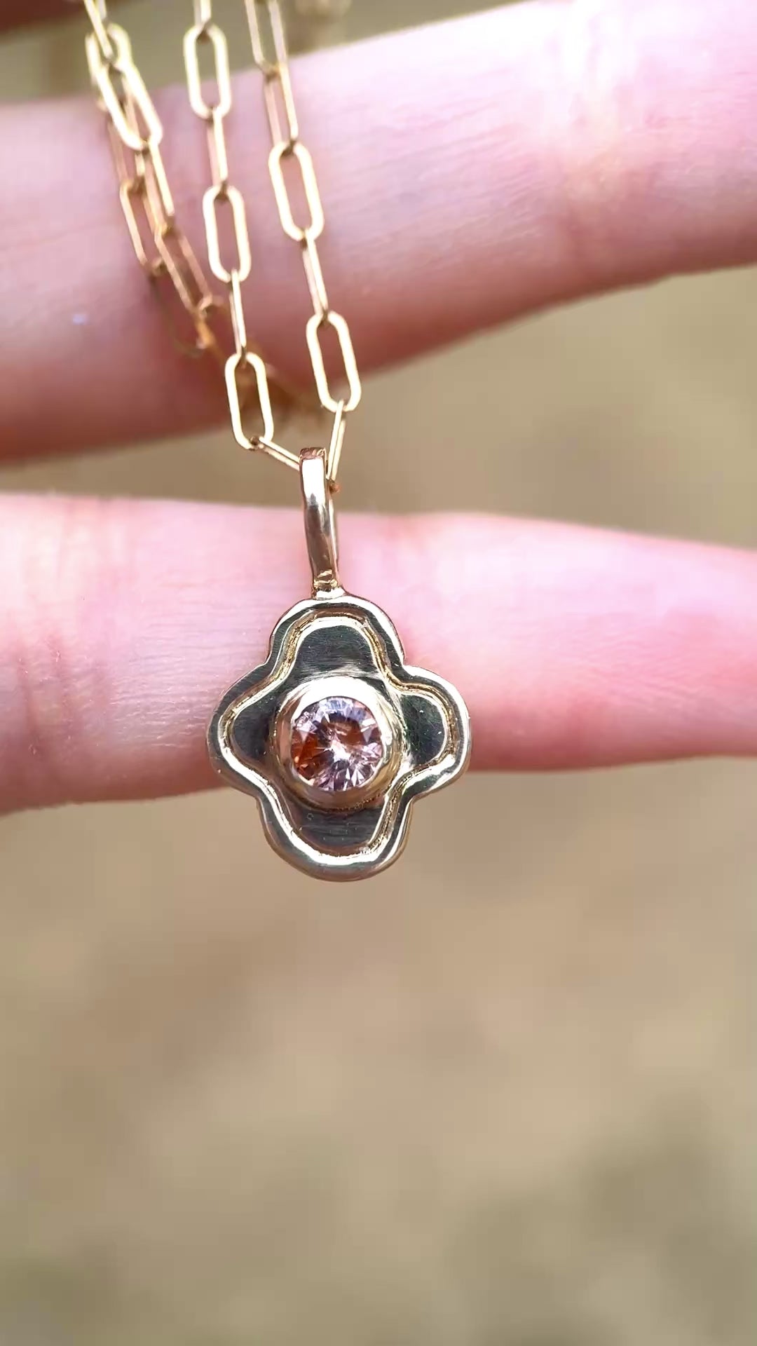 Montana sapphire cloud pendant