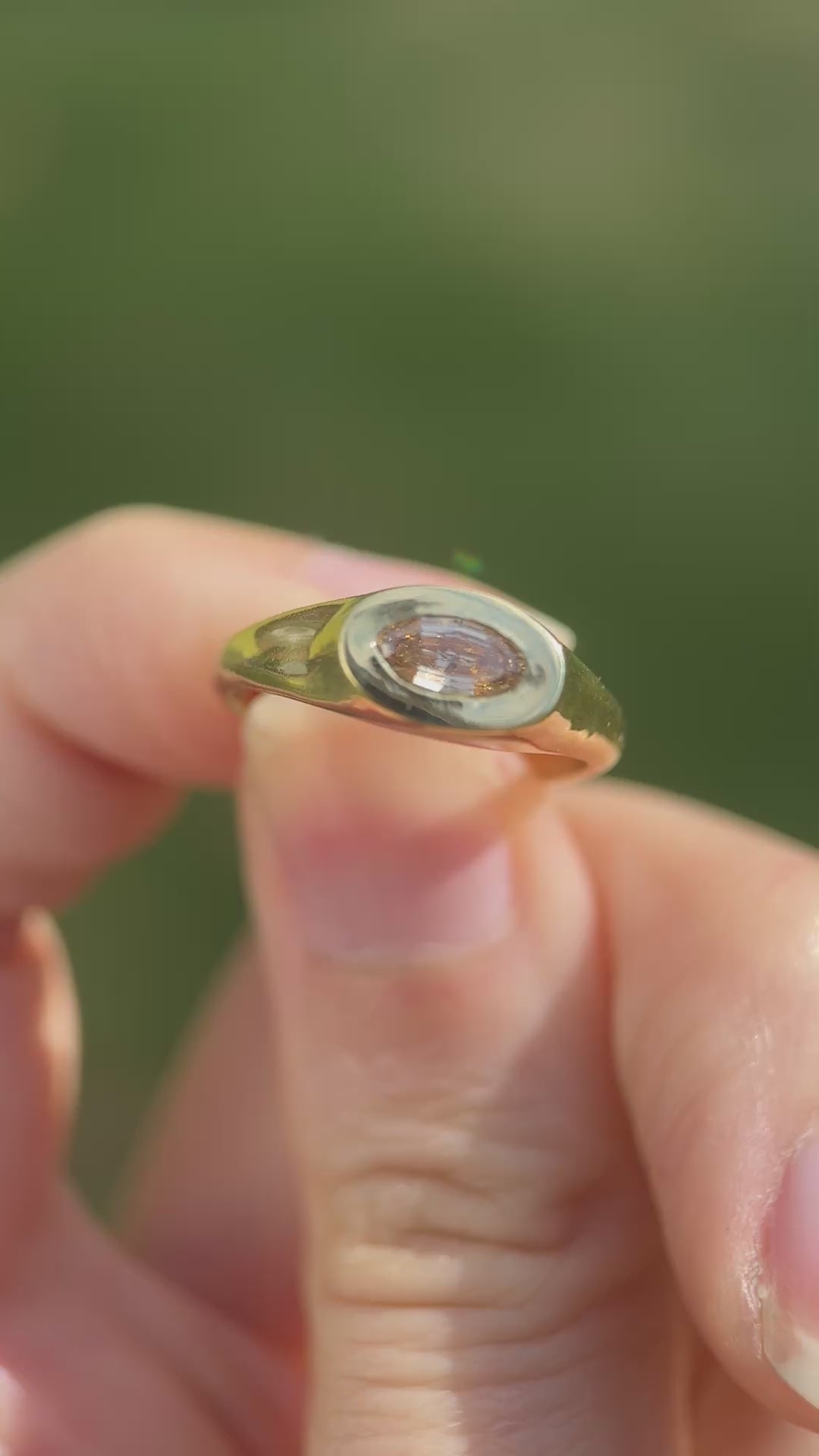 Moval diamond signet (size 6.75)