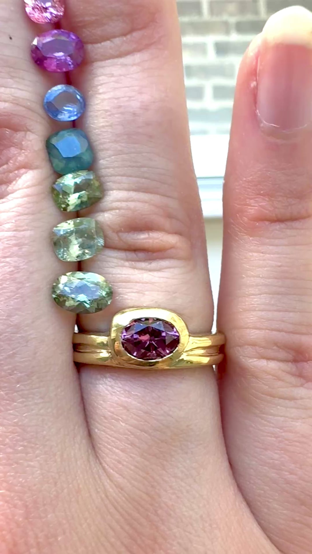 Eterna offset ring (choose your stone)
