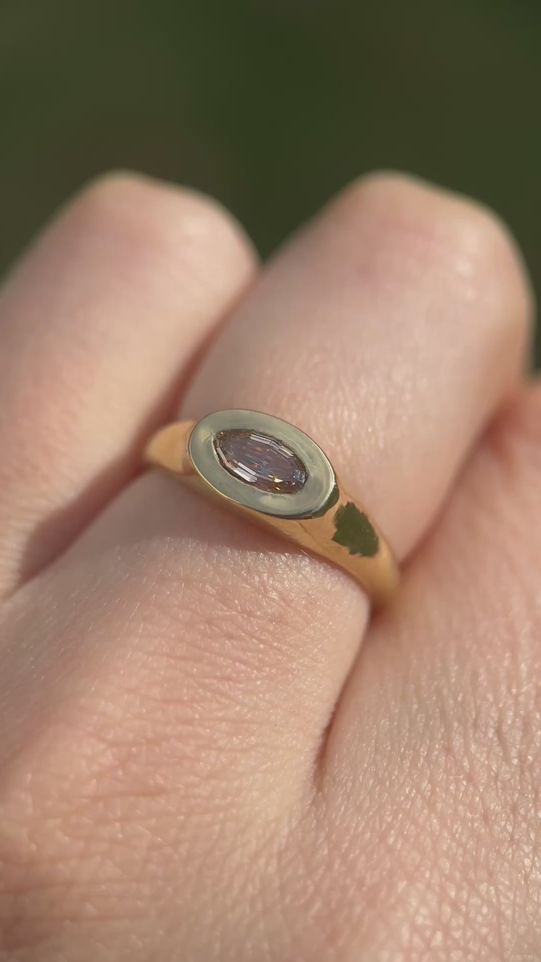 Moval diamond signet (size 6.75)